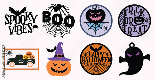 Happy Halloween Tiered Tray 3d Street Sign laser cut Illustration Gnome