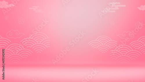 pink background japan style for sakura