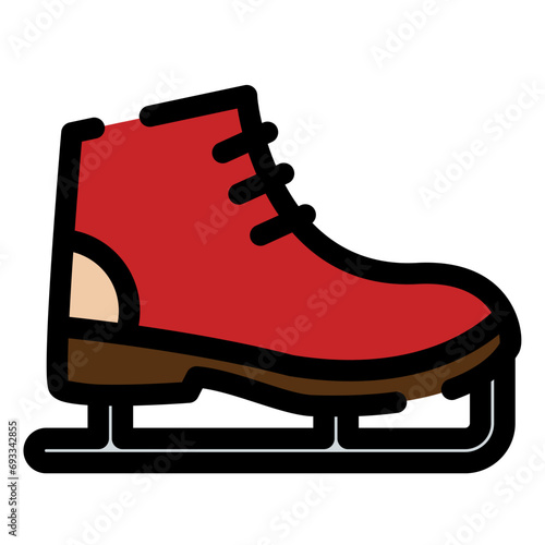 ice skates shoes icon 