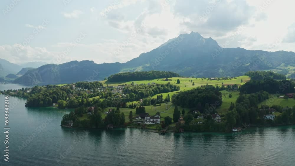 View over Lake Lucerne St. Niklausen, Pilatus Peak 2 in Swizerland View over Lake Lucerne St. Niklausen, Pilatus Peak 2 in Swizerland