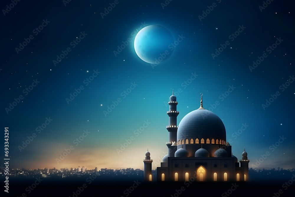 ramadan Kareem, Ramadan crescent moon, Eid Mubarak Islamic festival social media banner and Eid Mubarak Post Template, islam