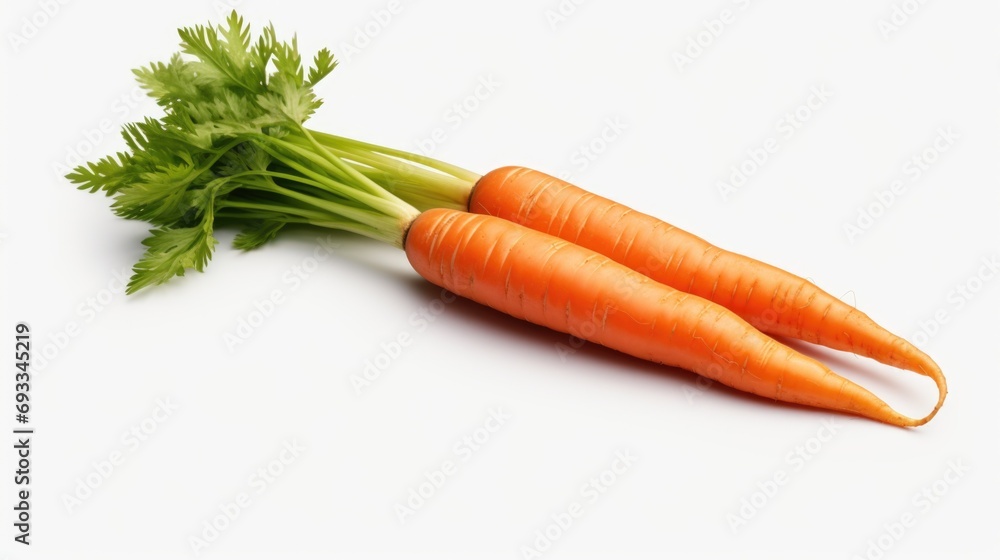 Two carrots placed side by side. Suitable for healthy eating, vegetarian recipes, and farm produce concepts Two carrots placed side by side. Suitable for healthy eating, vegetarian recipes, and farm produce concepts
