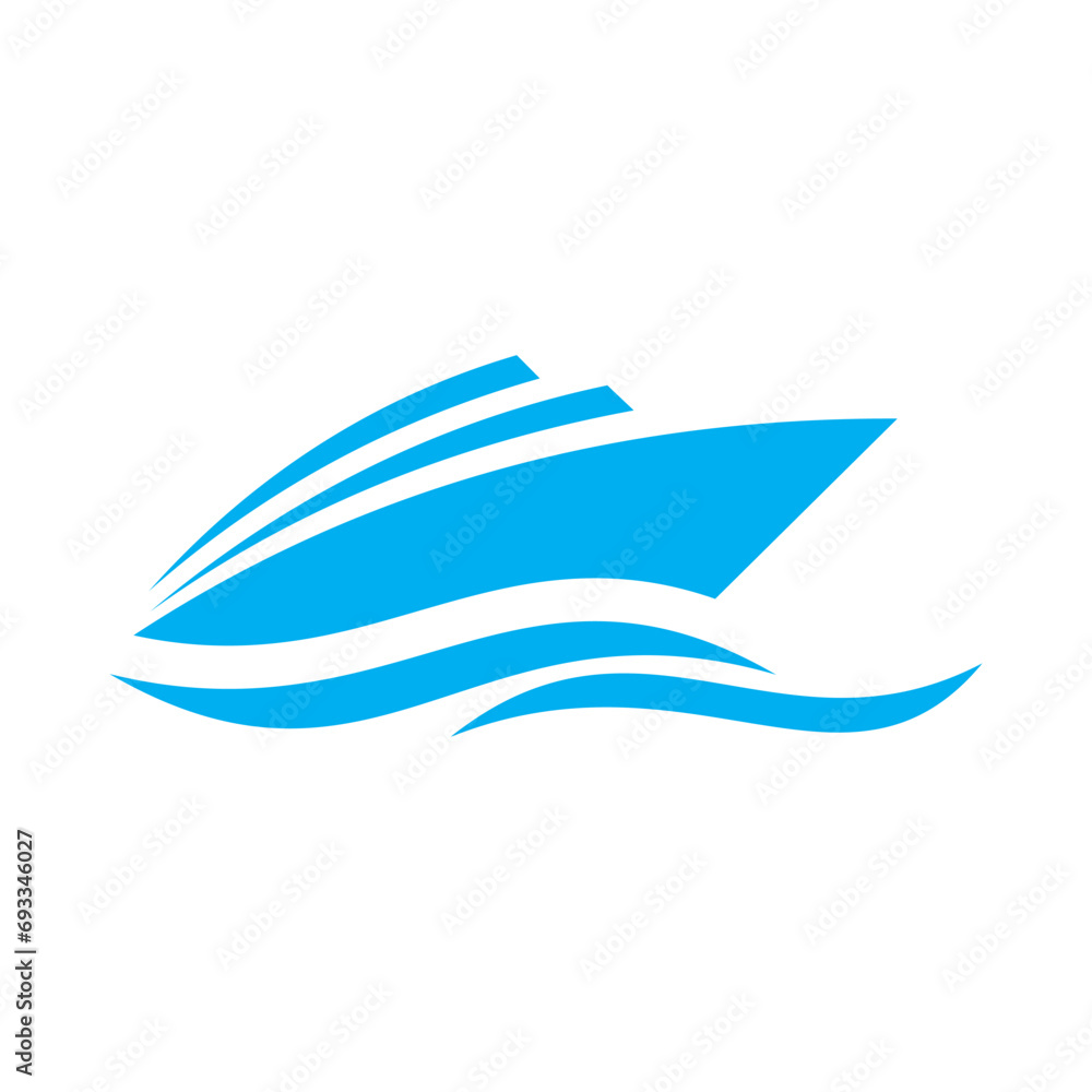 Cruise Ship Vector Logo Design Template Cruise Ship Vector Logo Design Template