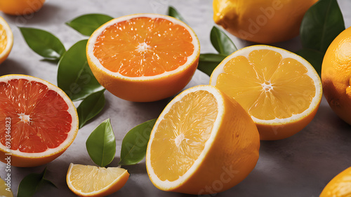 Close up Fresh and juicy orange fruit
