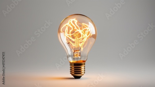 a gold light bulb, capturing its luxurious glow and elegant appearance, perfectly isolated against a clean white backdrop for a touch of sophistication.