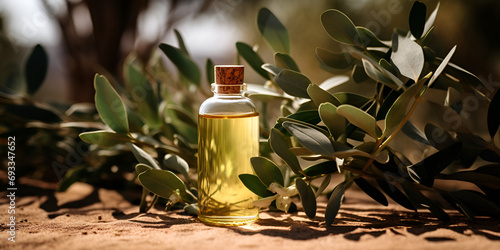 The picture features fresh eucalyptus branches , Eucalyptus essential oil, Amazing health benefits Of pomace olive oil, Bulk sell organic natural olive oil  drum skin care olive oils photo