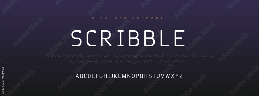 Modern minimal abstract alphabet fonts. Typography technology, electronic, movie, digital, music, future, logo creative font. vector illustration Modern minimal abstract alphabet fonts. Typography technology, electronic, movie, digital, music, future, logo creative font. vector illustration