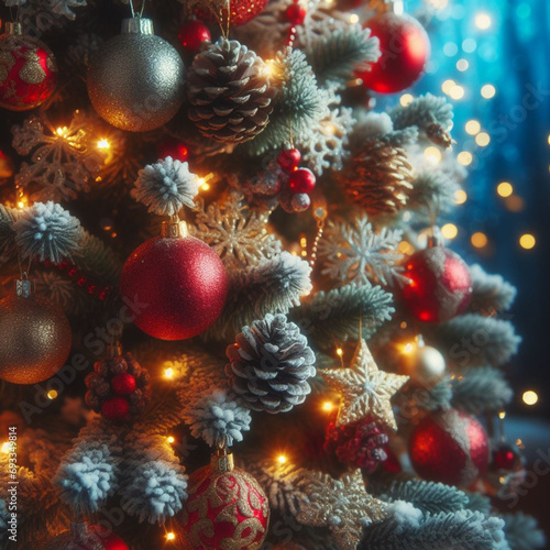 Christmas tree illustration. Christmas material. winter material.　ツリーの素材。クリスマス素材。冬。 © Churin Art Works