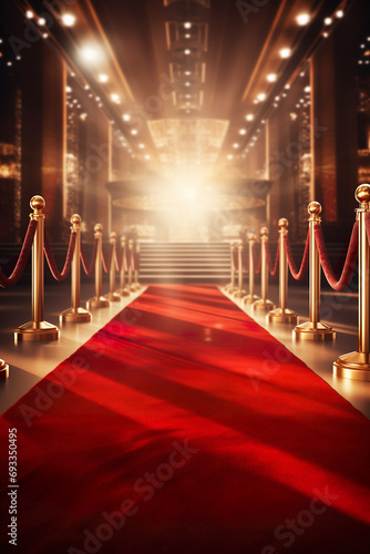 Red carpet and golden barrier