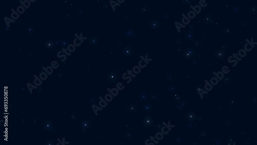 Stars in the sky, starry night dark blue background with starlight sparkles twinkling and blinking in universe space. Abstract animation with glowing stars or particles in 4K resolution. photo