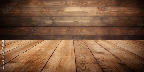 Wood floor texture background for product display or design template.