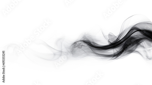 black modern design smoke, steam isolated on white or transparent png