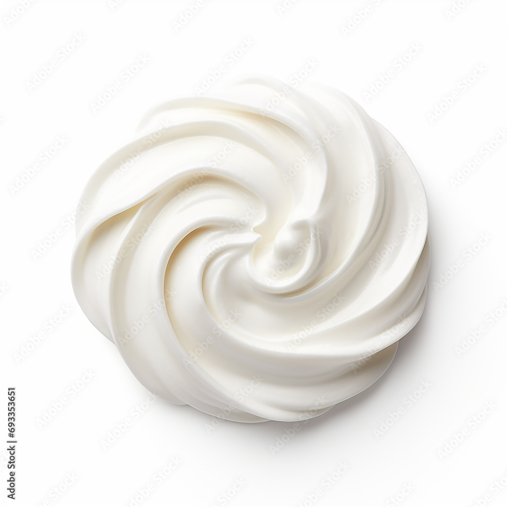 Whipped cream isolated on a white background Whipped cream isolated on a white background