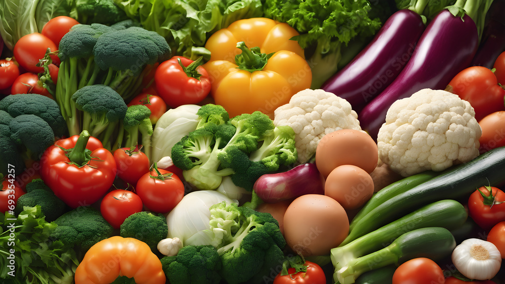 Fresh healthy vegetable design banner background Fresh healthy vegetable design banner background