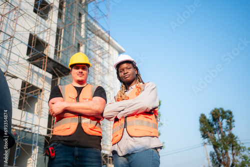 Portrait of architect and engineer with experience in multi-story building construction