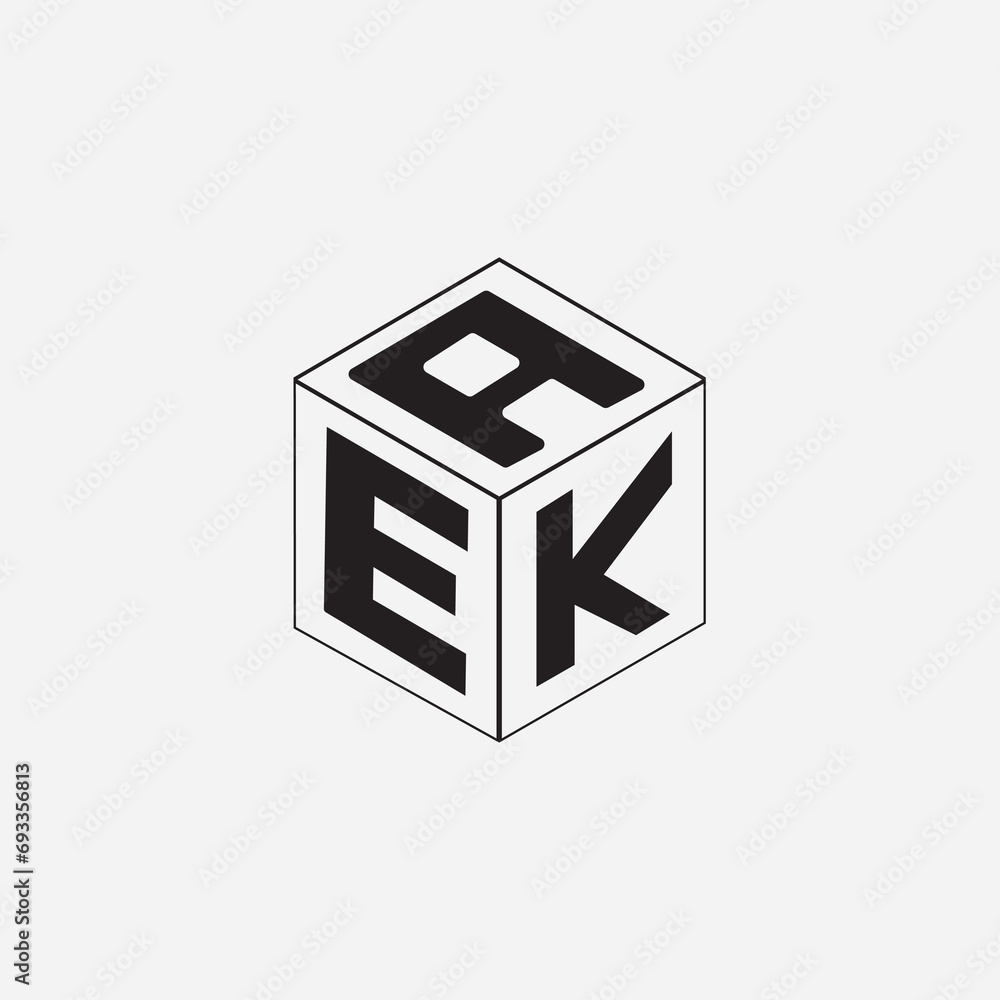 Cube letter logo design with the font Cube letter logo design with the font