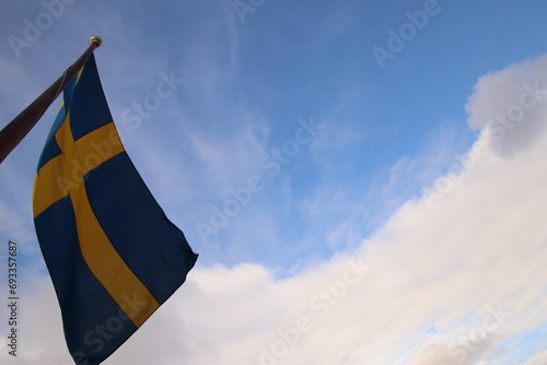 Photography swedish and european flag in Stockholm