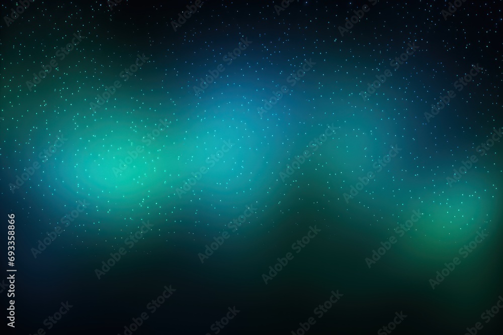 Glowing blue green black grainy gradient background