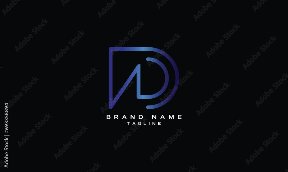 ND, DN, Abstract initial monogram letter alphabet logo design ND, DN, Abstract initial monogram letter alphabet logo design