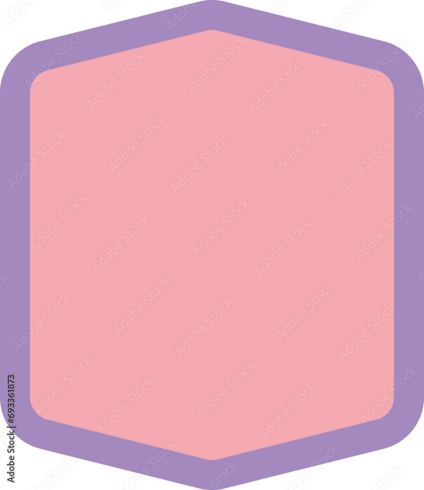 Simple badge shape, 2 separate layers. Simple badge shape, 2 separate layers.