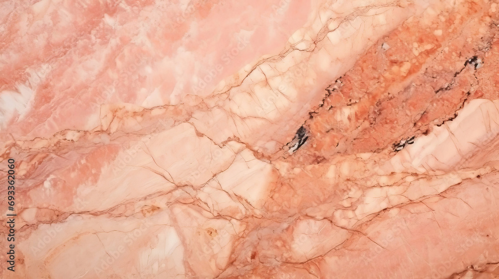 Background with rough and uneven texture of natural granite in peach fuzz color.