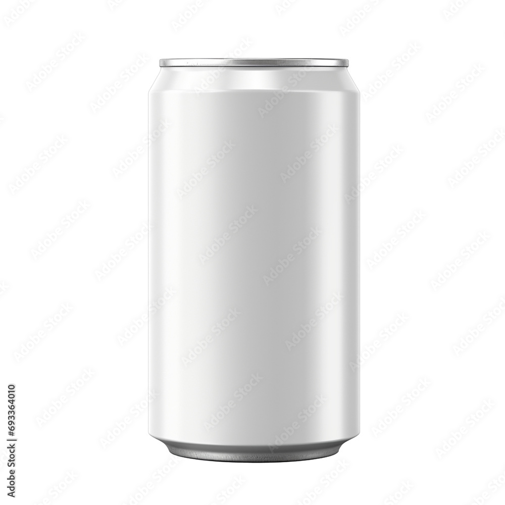 A mockup of an aluminum can isolated on a transparent background. A mockup of an aluminum can isolated on a transparent background.