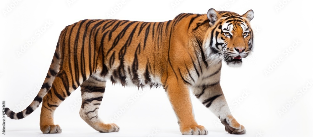 Siberian tiger, also known as Panthera tigris altaica. - obrazy, fototapety, plakaty 