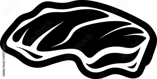 Bild auf Leinwand Steak meat silhouette in black color