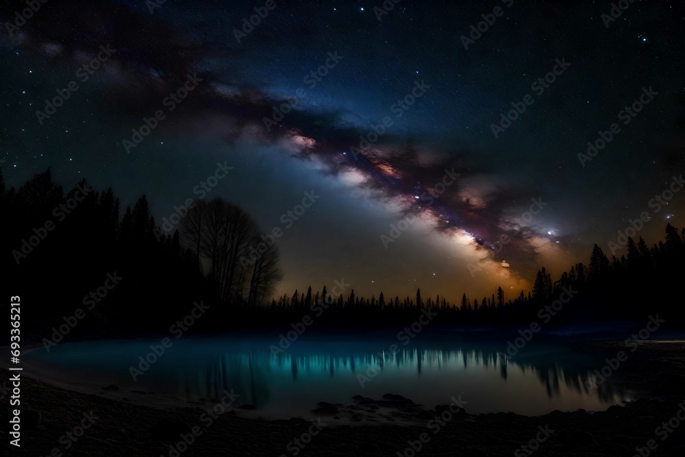 sky with stars and clouds