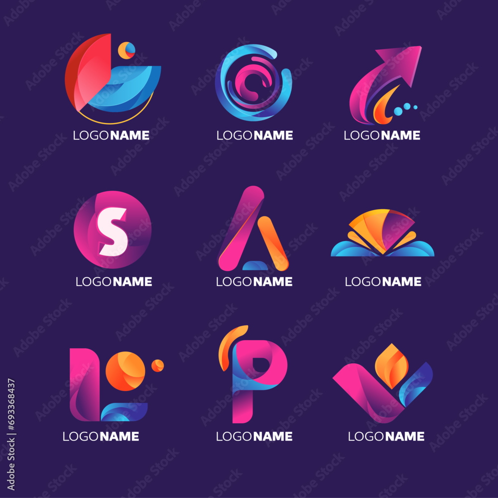 Explore unique logo templates to enhance your brand presence—a logo design, icon symbol, and template element crafted for your company 028