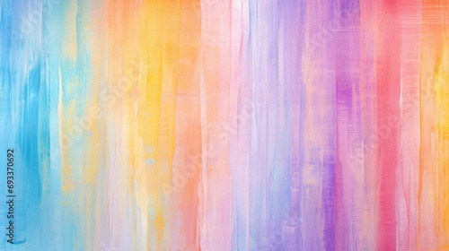 Abstract painting with a vibrant rainbow-colored background. Suitable for various design projects