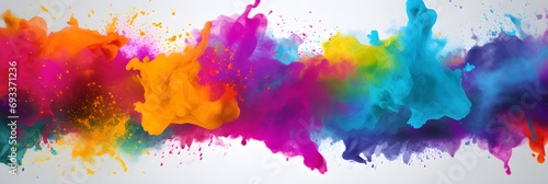Holi thematic colorful background banner photo