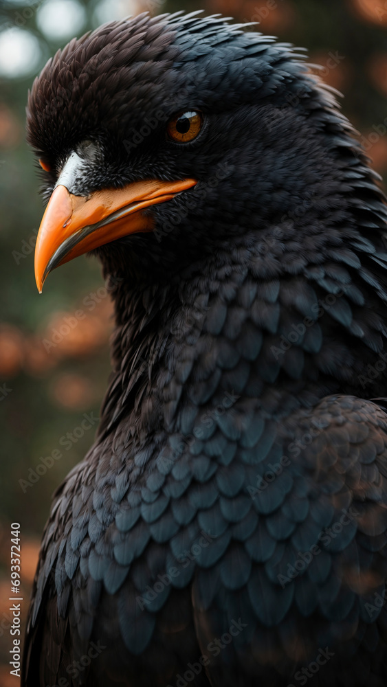 Obraz premium close up of a vulture crow, generative ai