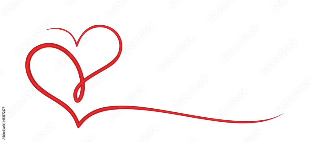 The symbol of stylized red hearts.
 - obrazy, fototapety, plakaty 