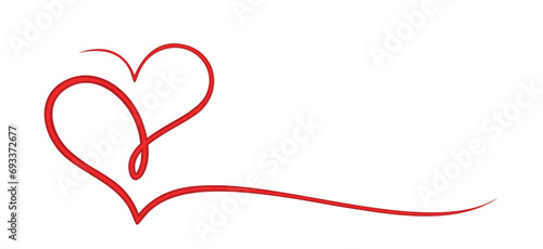 The symbol of stylized red hearts. 