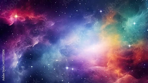 Space galaxy with stars and nebulae.  Background of abstract fractal universe. photo