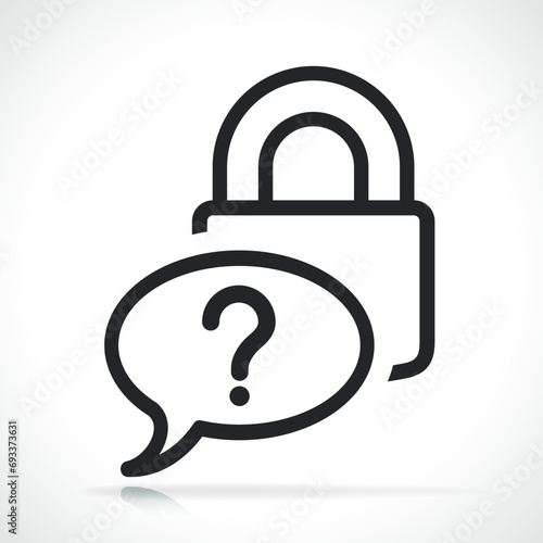 forgot password black icon isolated