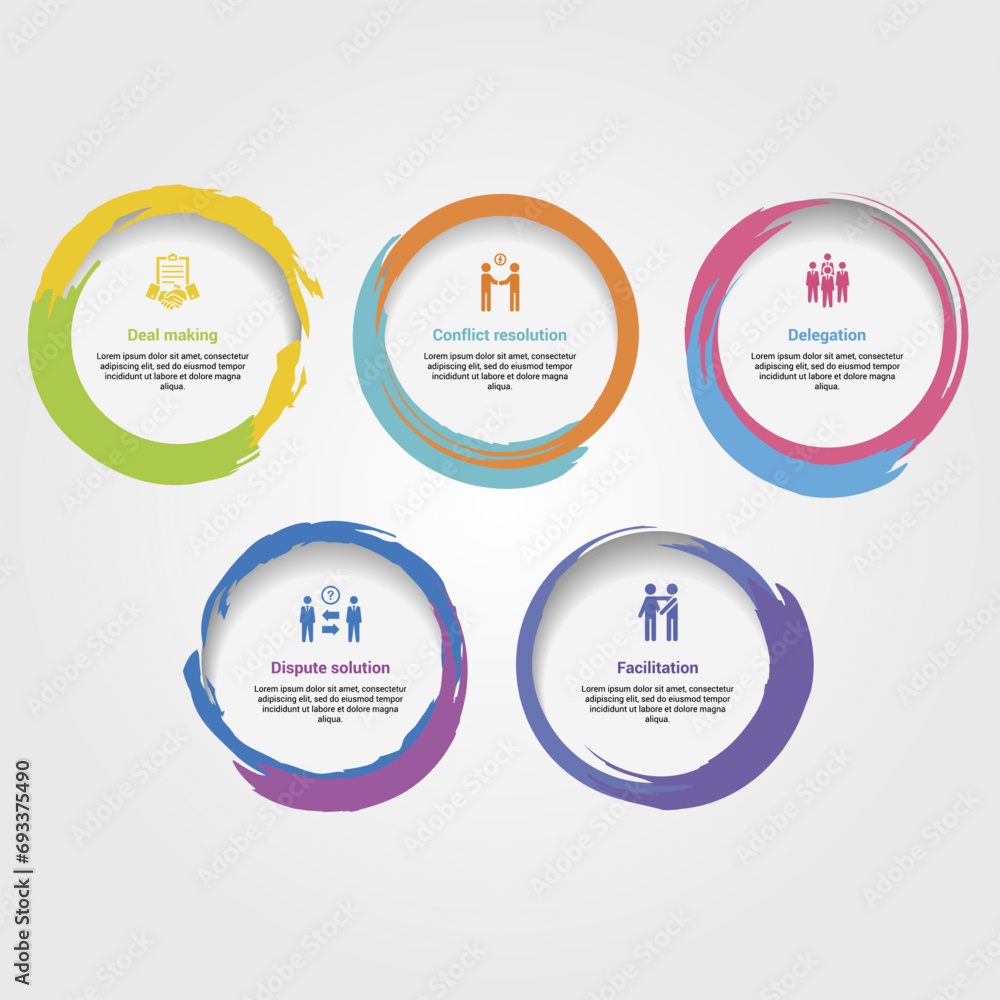 Infographics with Leadship theme icons, 10 steps. Such as deal making, conflict resolution, delegation, dispute solution and more. Infographics with Leadship theme icons, 10 steps. Such as deal making, conflict resolution, delegation, dispute solution and more.