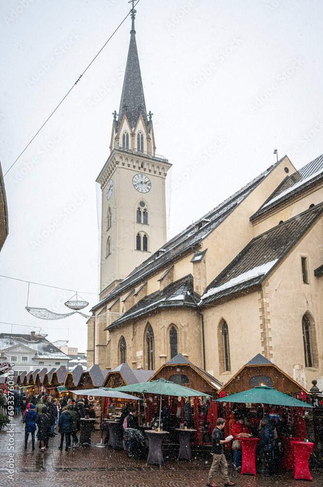 Advent in Austria Christmas snow in Villach.

