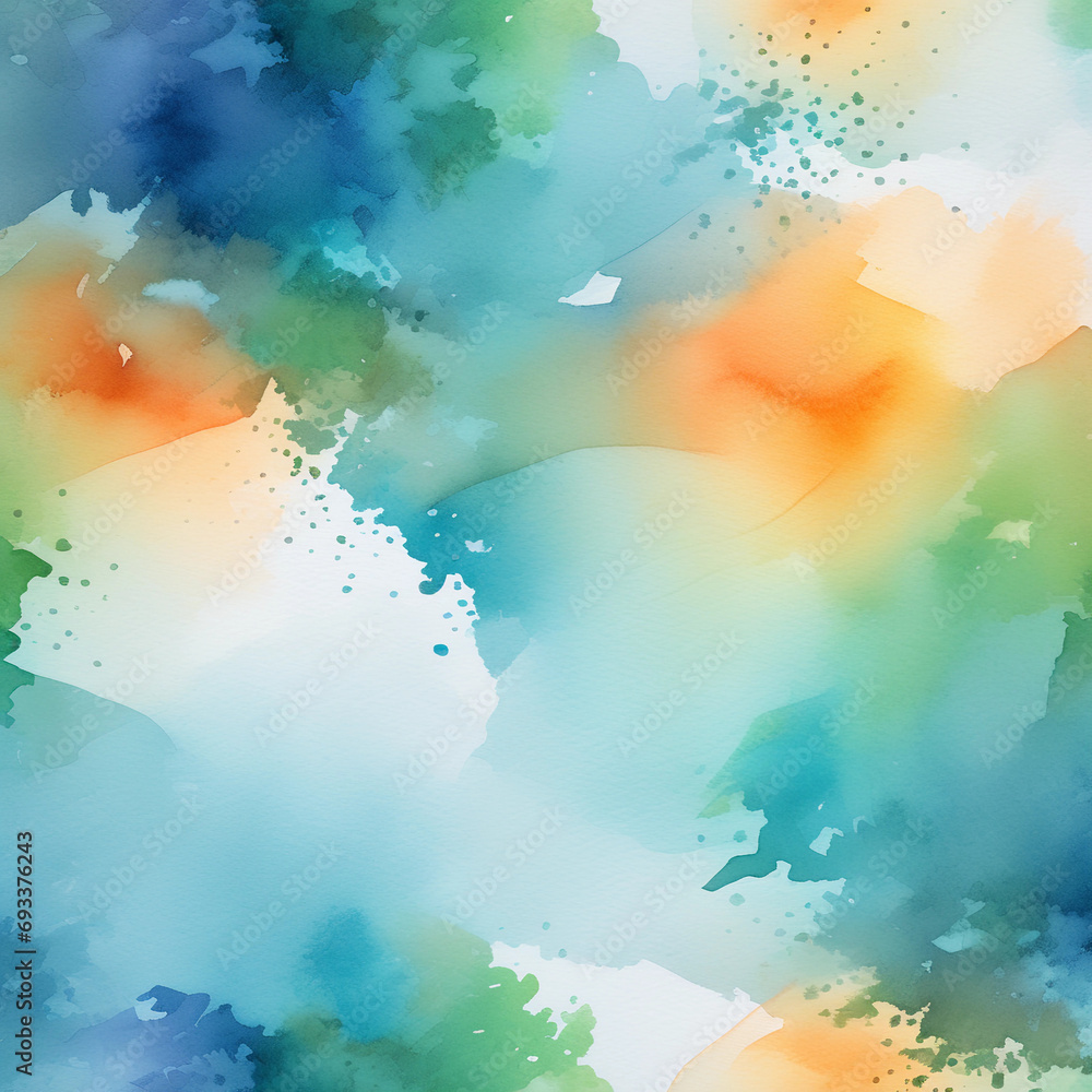 abstract water paint shapes, colorful background composed of spots, combined bright colors