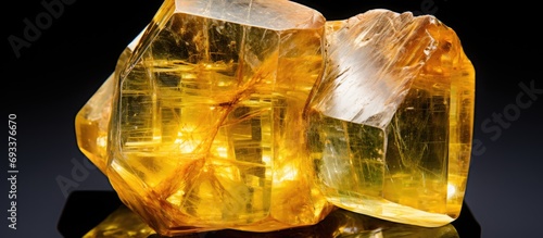 Passara, Sri Lanka crystal: natural yellow sapphire, highly transparent with excellent luster.