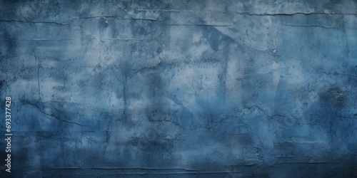 Texture Background image of plaster on the wall in grunge dark-blue tones.