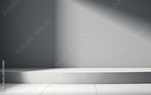 Wallpaper Mural Product presentation room light background image in gray tones with minimalist design of shadows creative purposes abstract. Torontodigital.ca