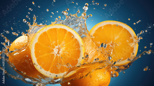 Orange splash Generative AI