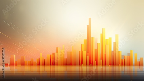 Finance banner background with copy space