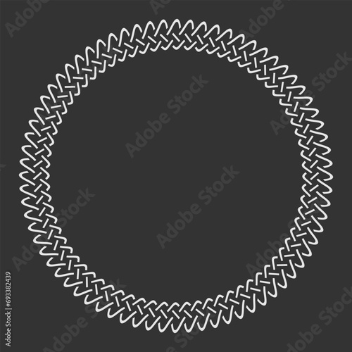 Celtic Style Round frame isolated. Vector illustration