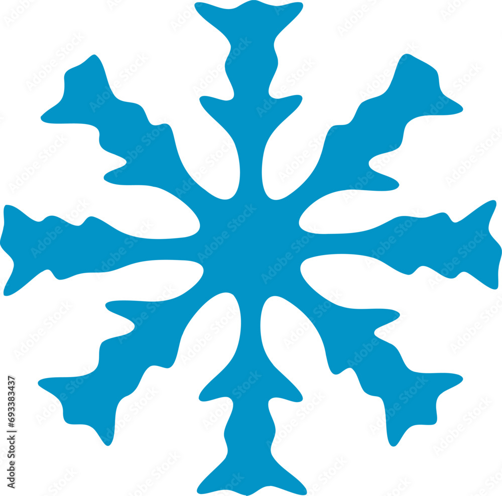 Snowflake vector illustration. Christmas snow flake symbol design elements