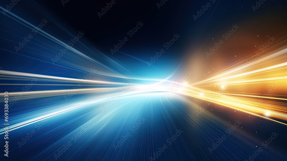 Road and speed curve light background for advertising with copy space