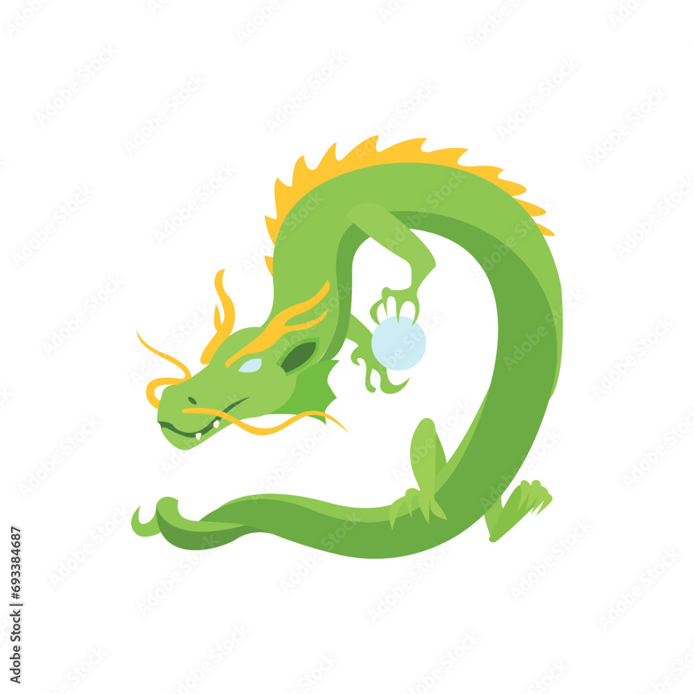 Dragon vector emoji illustration symbol
