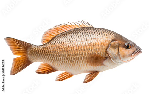 Tilapia fish isolated on transparent background.